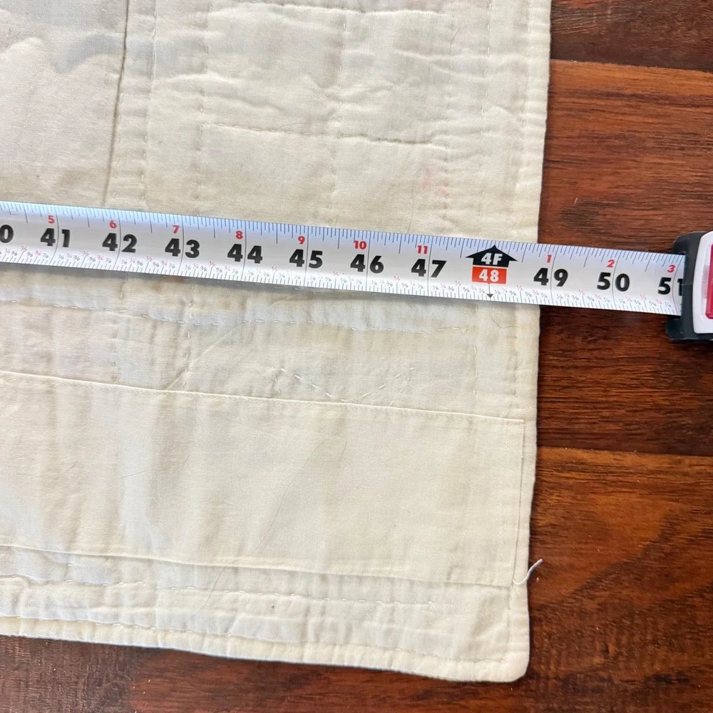 VTG Teddy Bear Quilt Appliqué Nursery Baby Blanket Cottagecore Cotton Patchwork